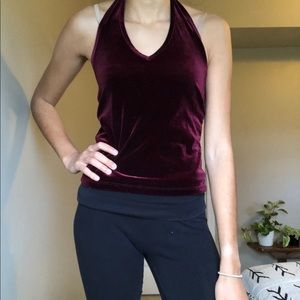 Maroon Halter Top